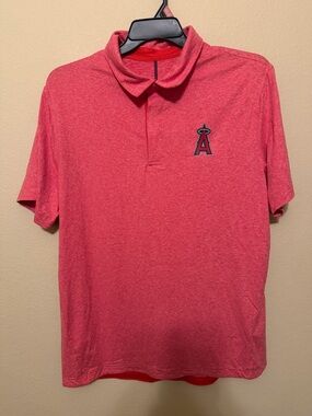 Los Angeles Angels MLB Polo Shirt XL Red Performance Stretch NWOT